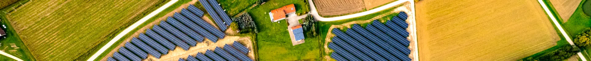 Luftansicht vom Solarpark Tegernbach